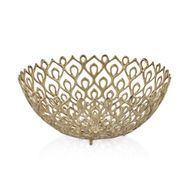 La'Medore Peacock Gold Yuvarlak 47x47x19 cm Büyük Dekoratif Kase