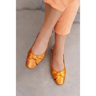 Laminta Goldie Turuncu Düz Casual Kadın Babet