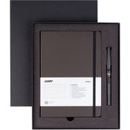 Lamy B3MS-17M Sert Kapak Defter A5 96 Yaprak Çizgili Siyah ve Safari Siyah Dolma Kalem