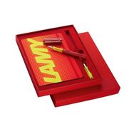 Lamy Glossy Red Al Star Dolma Kalem F Uç ve Defter Seti