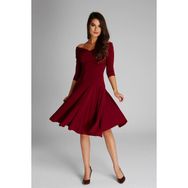 Laranor 14L1062 Bordo Madonna Yaka Elbise