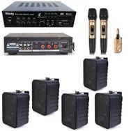 Lastvoice Black Large Plus Paket-4 Hoparlör ve Anfi Anons Ses Sistemi Seti