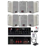 Lastvoice Black Large Plus Paket-5 Hoparlör ve Amfi Anons Ses Sistemi Seti