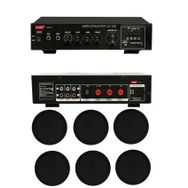Lastvoice Black Small-6 Tavan Hoparlör ve Anfi Ses Sistemi Paketi