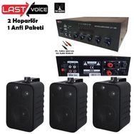 Lastvoice Black Soft Paket-2 Hoparlör ve Anfi Mağaza Ses Sistemi