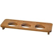 Lava 10 cm 3'lü Ahşap Stand Mini Yuvarlak Tencere Altlığı