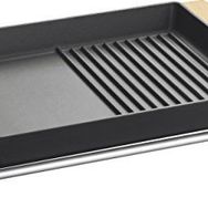 Lava 26X32 cm Metal Kulplu Ahşap Standlı Döküm Izgara Tava