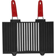 Lava 40x25 cm Çift Silikon Saplı Dikdörtgen Mangal Izgarası