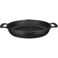 Lava Döküm 32 cm Metal Kulplu Yuvarlak Izgara Tava