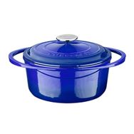 Lava Döküm Demir Kapak Heritage Serisi Çap 24 cm Mavi Döküm Yuvarlak Tencere