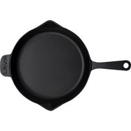 Lava Döküm Demir Saplı Yuvarlak 28 cm Izgara Tava
