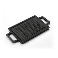 Lava Döküm Dikdörtgen 22x15 cm Siyah Çift Yön Izgara ve Düz Yüzey Hot Plate
