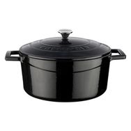 Lava Flok 28 cm Siyah Yuvarlak Tencere