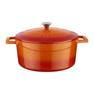Lava Folk Çap 24 cm Turuncu Döküm Yuvarlak Tencere