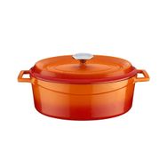 Lava Folk Oval 25 cm Turuncu Döküm Tencere