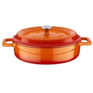 Lava Folk Yayvan 24 cm 2,4 lt Turuncu Döküm Tencere