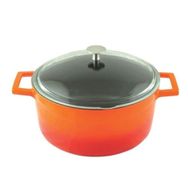 Lava Glaze 28 cm Turuncu Yuvarlak Tencere