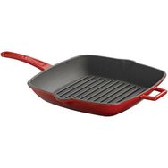 Lava Kırmızı 26x26 cm Metal Kulplu Döküm Izgara Tava