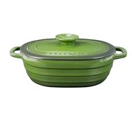 Lava LV O TC6 33 YK6 G Experience Serisi 24x33 cm Oval Döküm Demir Kapak Yeşil Tencere