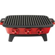 Lava Mavi 36x45 cm Döküm Mangal Alt Stand Gövde Kömür Teli ve Üst Izgara