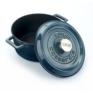 Lava Metal Premium Serisi 28 cm Majolik Gri Döküm Yuvarlak Tencere