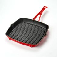 Lava Metal Saplı 26x26 cm Turuncu Döküm Izgara Tava