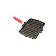 Lava Metal Silikon Sapli Dokum 21x30 cm Kırmızı Izgara Tava