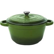 Lava New Heritage Serisi 24 cm Döküm Demir Kapak Yeşil Yuvarlak Tencere