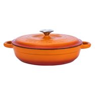 Lava New Heritage Serisi 28 cm Turuncu Döküm Yuvarlak Çok Amaçlı Yayvan Tencere