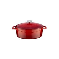 Lava Oval Folk Serisi Ölçü 21x27 cm Kırmızı Döküm Tencere
