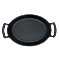 Lava Oval Kulplu 27x20 cm Kırmızı Döküm Tava