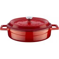 Lava Trendy Kapak 24 cm Kırmızı Döküm Çok Amaçlı Yayvan Tencere