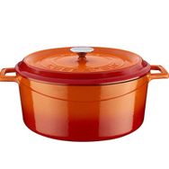 Lava Trendy Turuncu Yuvarlak 32 cm Döküm Tencere
