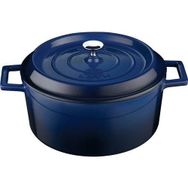 Lava Trendy Yuvarlak 24 cm Mavi Demir Döküm Derin Tencere