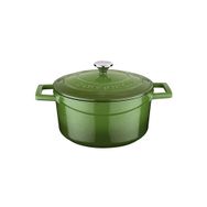 Lava Trendy Yuvarlak 24 cm Yeşil Demir Döküm Derin Tencere