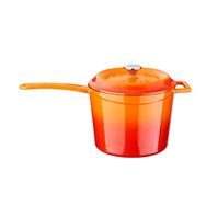 Lava Yuvarlak 18 cm Turuncu Metal Saplı Döküm Sos Tenceresi