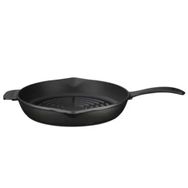 Lava Yuvarlak Metal Kulplu 28 cm Döküm Izgara Tava