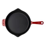 Lava Yuvarlak Metal Saplı 28 cm Kırmızı Döküm Kızartma Tavası