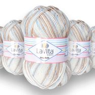 Lavita BY02 Taka Yarn Baby Batik 5 Adet El Örgü İpi