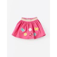 Lc Waikiki Yeni Sezon Beli Lastikli Nakışlı Kloş Kız Bebek Etek - Pembe - 9 - 12 Ay