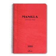 Le Color 17 x 24 cm Çizgili Kırmızı Manilla Ofis Defter