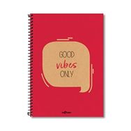 Le Color 2015074/2 Kırmızı A4 Eco Kraft Spiralli Kareli Defter