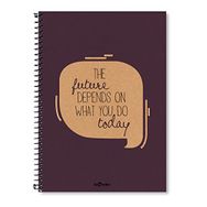 Le Color 2015074/2 Mor A4 Eco Kraft Spiralli Kareli Defter