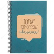 Le Color 2015075/3 Mavi 17x24 Eco Kraft Spiralli Düz Defter