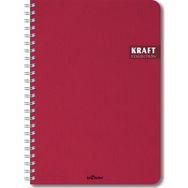 Le Color 2017105/1/K Kırmızı 17x24 Kraft Spiralli Çizgili Defter