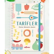 Le Color Görselli Spiralli Bej Yemek Tarif Defteri