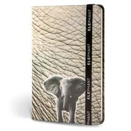Le Color Kumaş Çizgili Lastikli Fil Defter