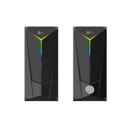 Lecoo DS104 Siyah 3.5 mm Jack 6W RGB Aydınlatmalı Masaüstü Kablolu USB Hoparlör