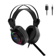 Lecoo HT405 Siyah 3.5 mm Jack + USB Kulak Üstü RGB LED Aydınlatmalı Kablolu Gaming Kulaklık