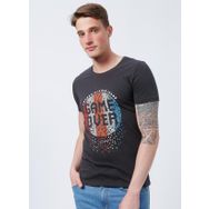 Lee Cooper 222 Lcm 242005 Gameover Bisiklet Yaka Slim Fit Baskılı Antrasit Erkek T-shirt